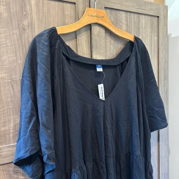 Old Navy 4X Swing Dress Black Flutter Sleeve - Picture 4 of 11